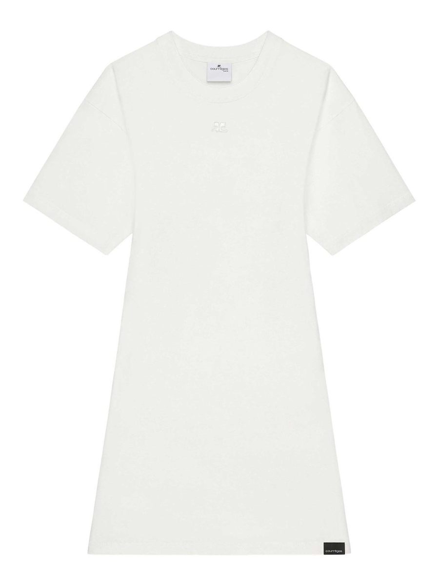Courreges Robe Courte - Blanc