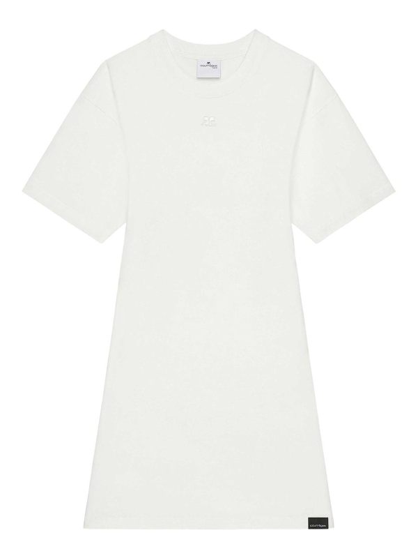 Courreges Robe Courte - Blanc
