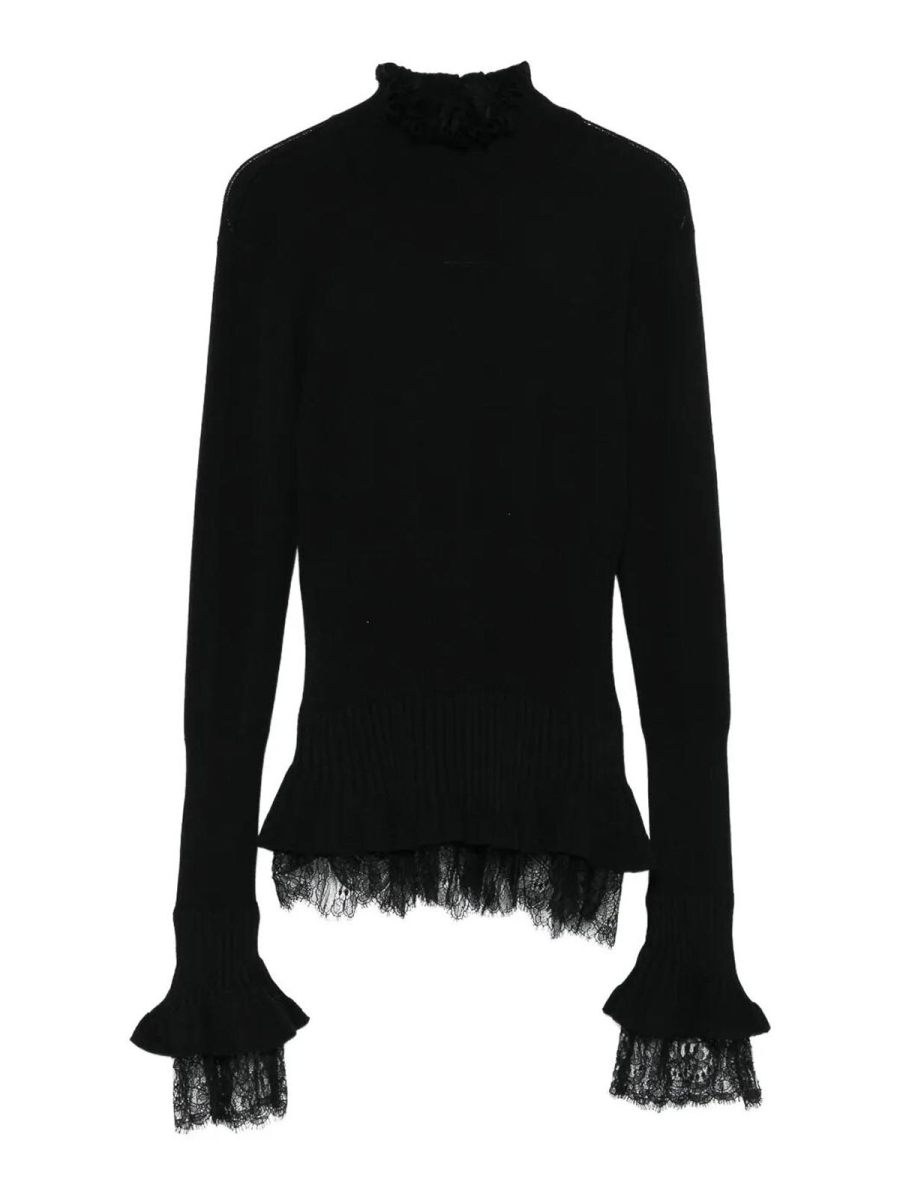 Ermanno Scervino Pull Col Rond - Noir