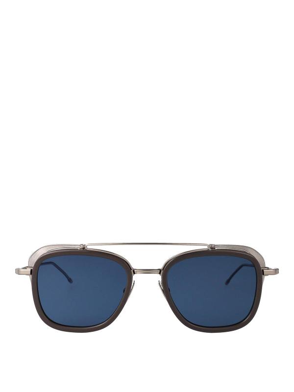 Thom Browne Lunettes De Soleil - Gris