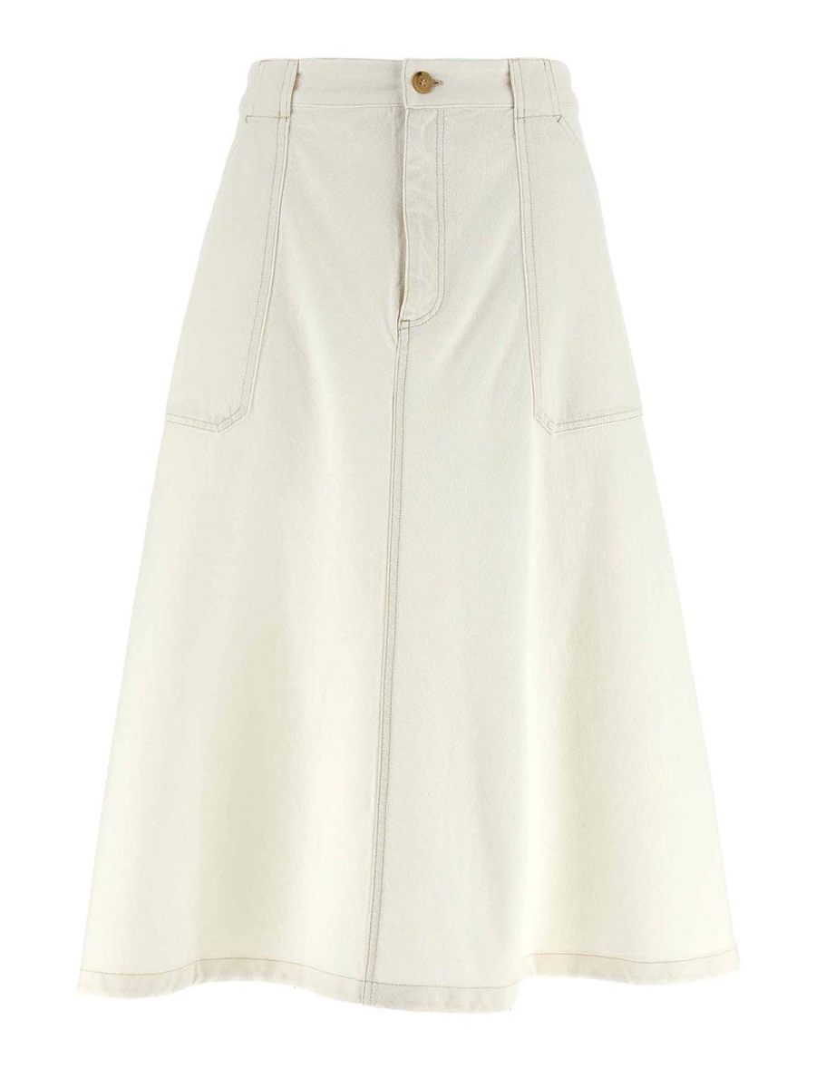 A. P.C. Jupe Midi - Blanc