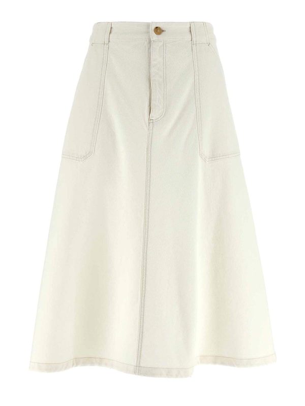 A. P.C. Jupe Midi - Blanc