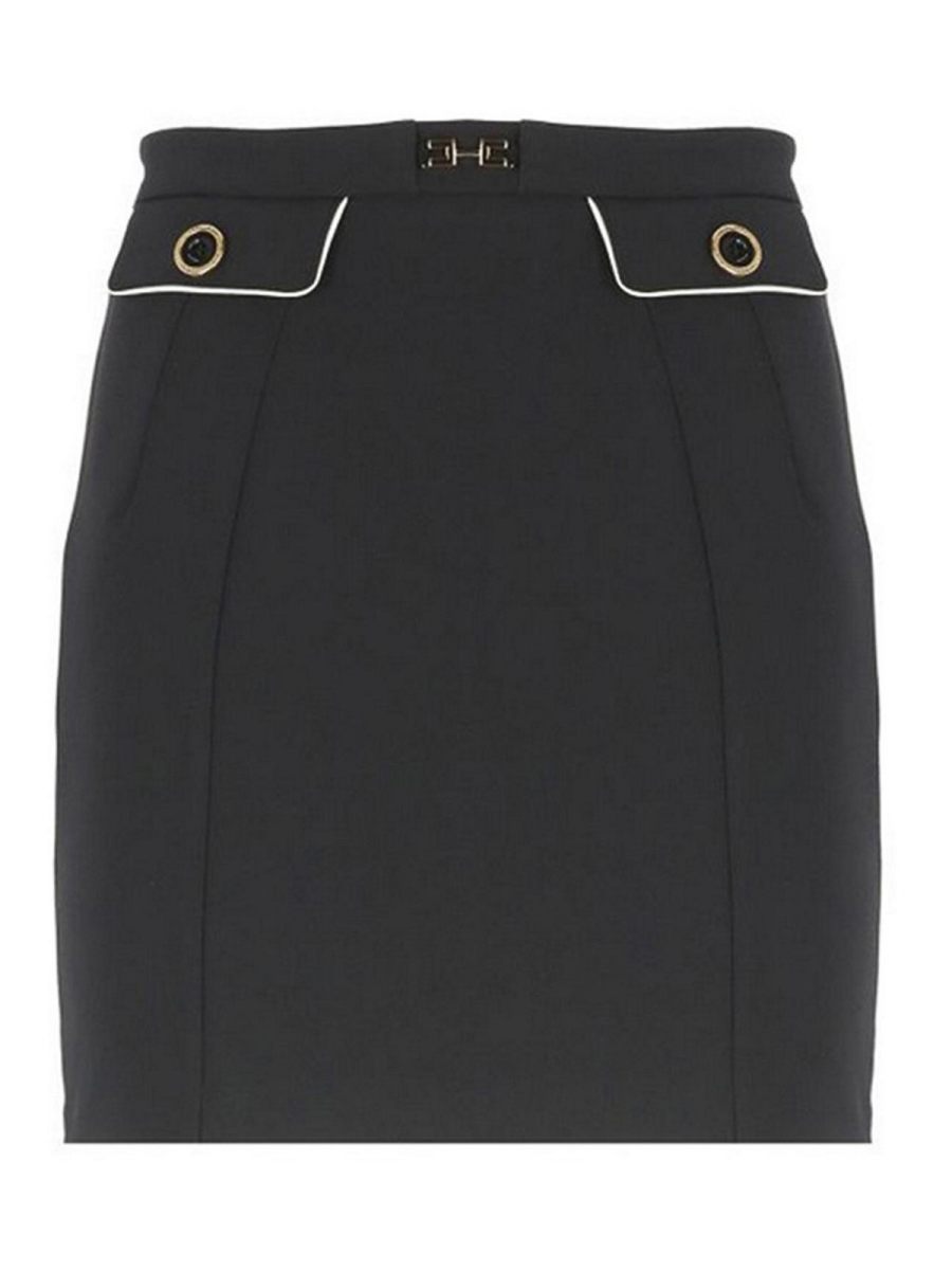 Elisabetta Franchi Jupe Midi - Noir