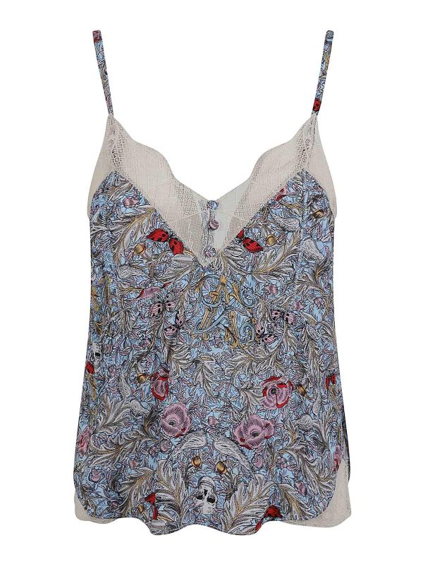 Zadig & Voltaire Top - Gris Clair