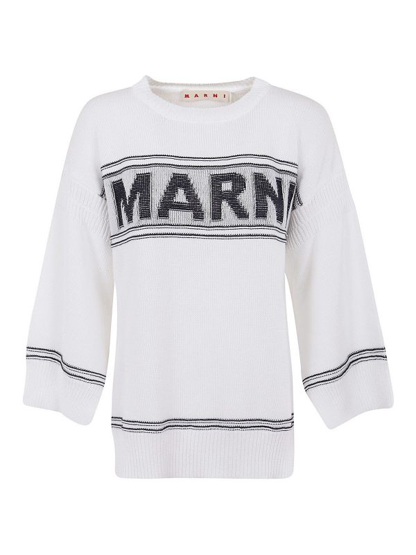 Marni Pull Col Rond - Blanc