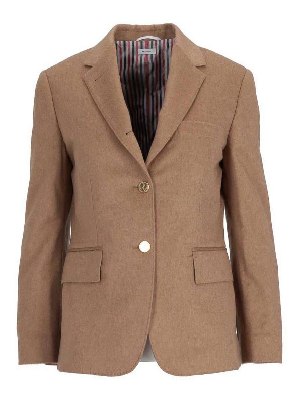 Thom Browne Manteau Au Genou - Camel
