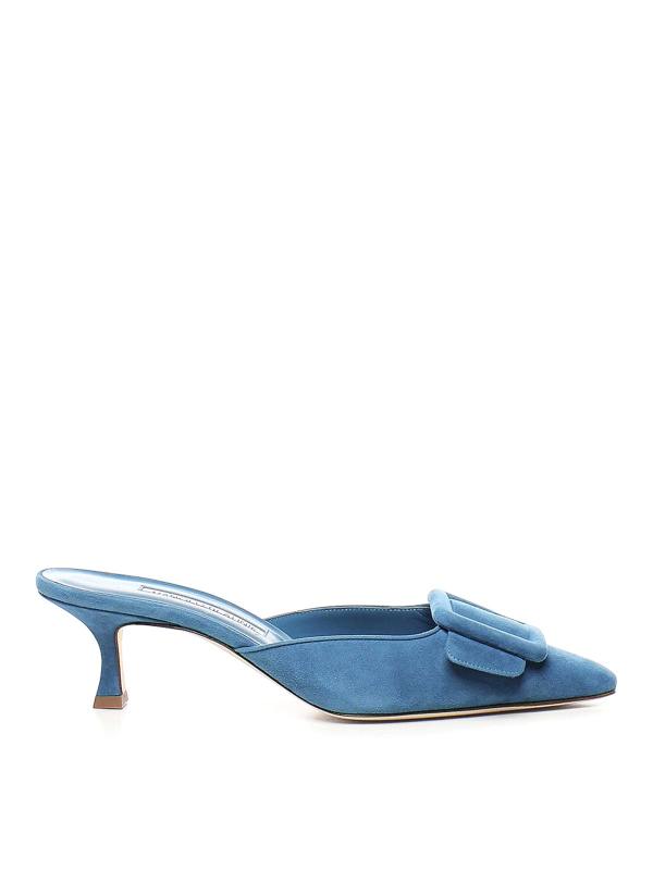 Manolo Blahnik Mules - Bleu