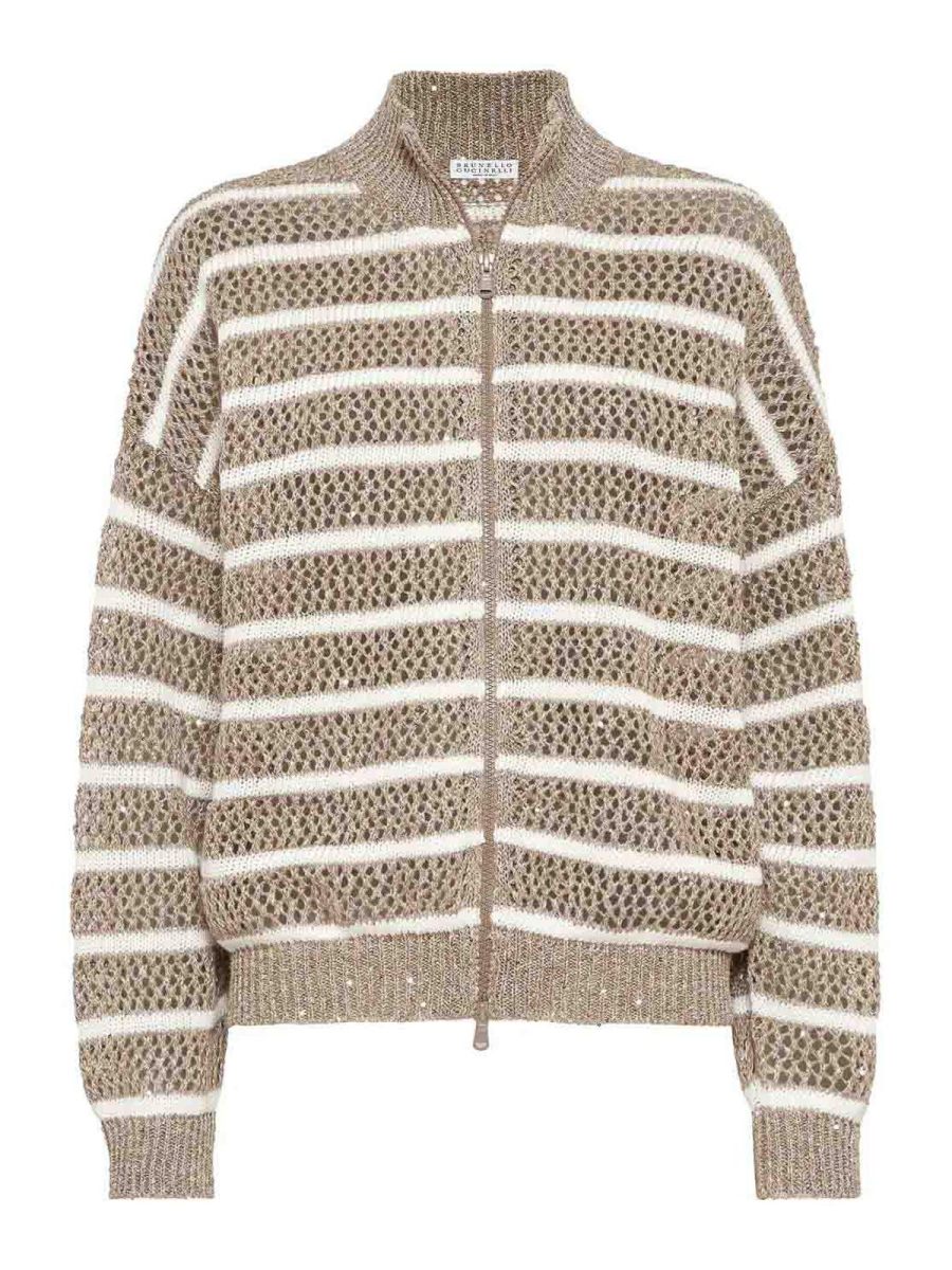 Brunello Cucinelli Cardigan - Gris Clair