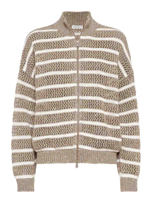 Brunello Cucinelli Cardigan - Gris Clair