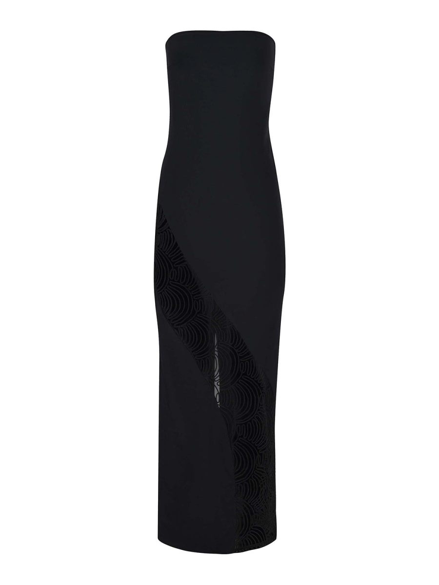 Rotate Birger Christensen Robe Au Genou - Noir