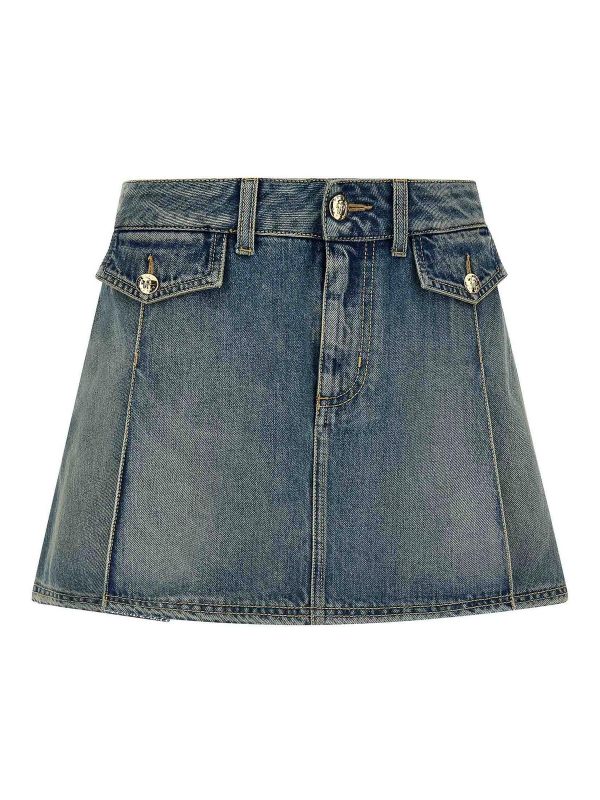 Alexander Mcqueen Jupe Midi - Bleu Clair