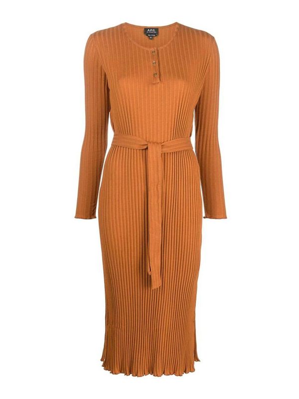 A. P.C. Maxi Robe - Marron