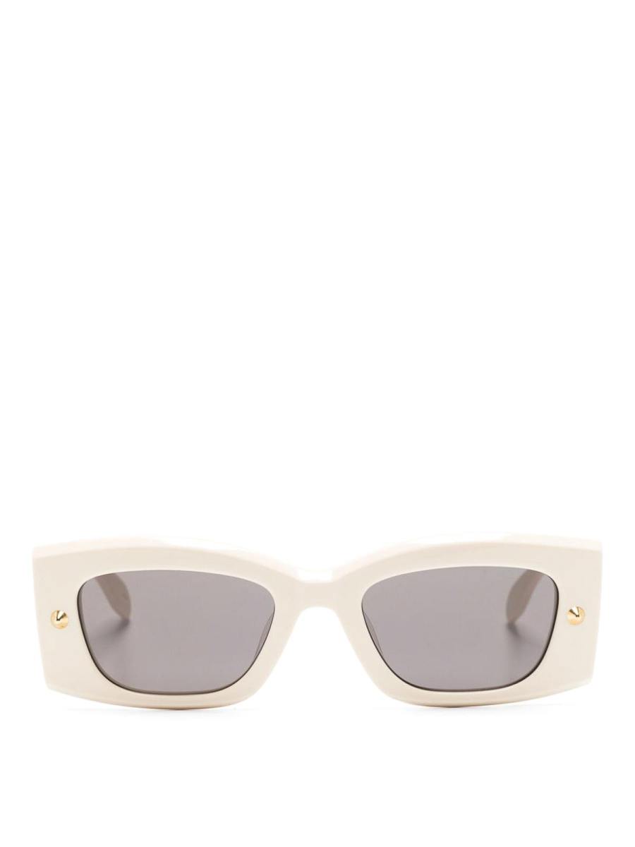 Alexander Mcqueen Lunettes De Soleil - Blanc