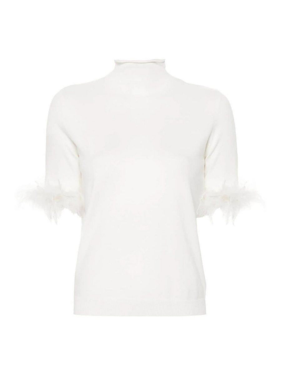 Twinset Pull Col Rond - Blanc