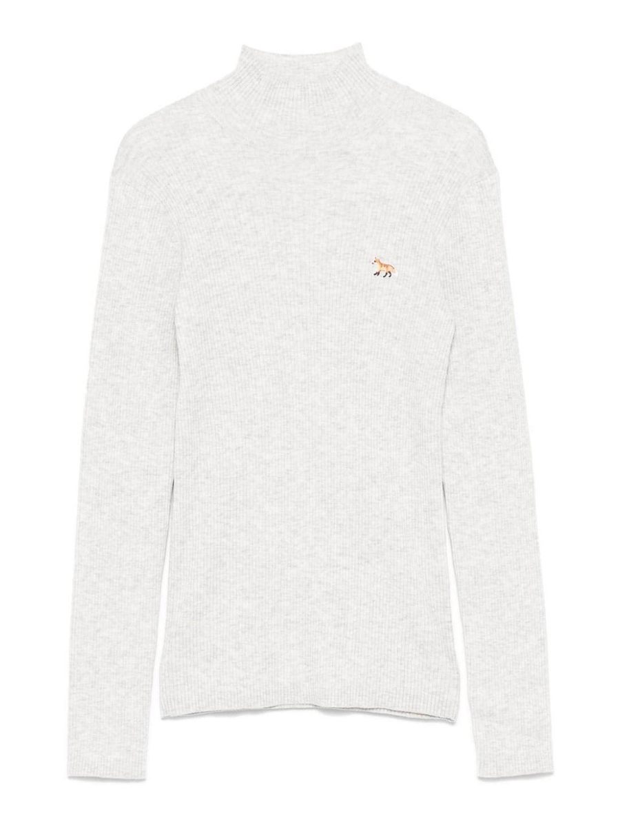 Maison Kitsuné Pull Col Rond - Gris