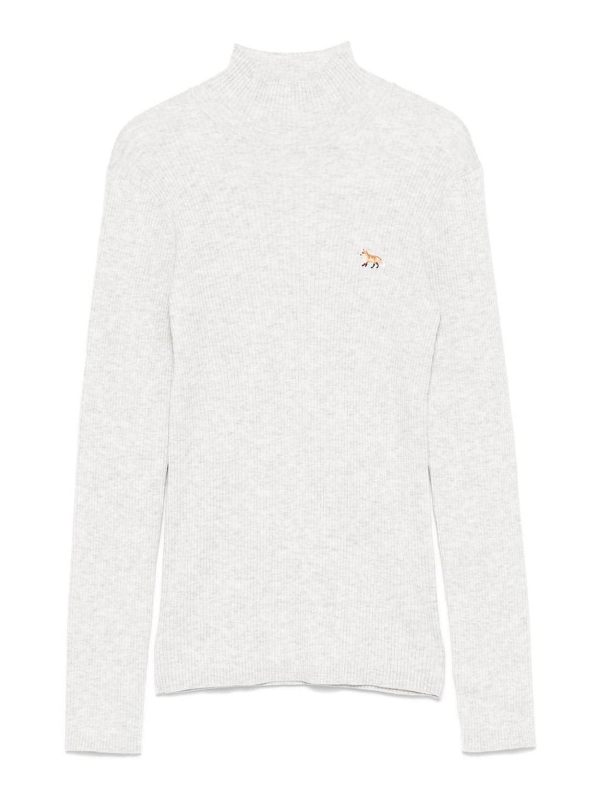Maison Kitsuné Pull Col Rond - Gris