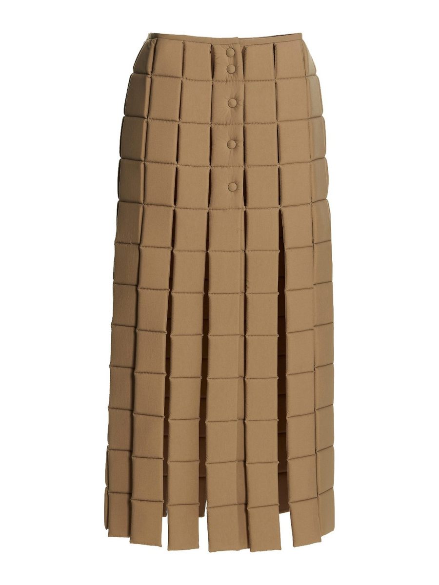 A. W.A. K.E. Mode Jupe Midi - Beige