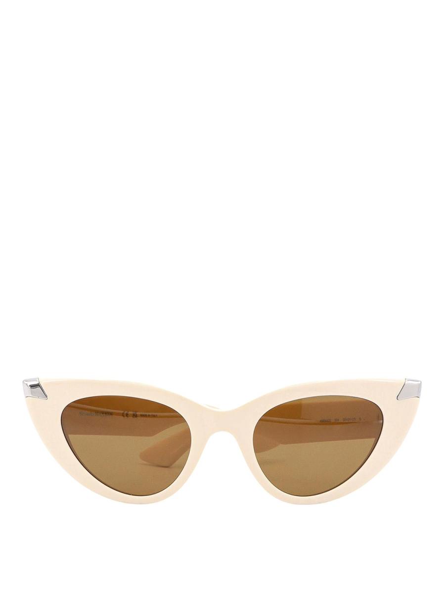 Alexander Mcqueen Lunettes De Soleil - Beig