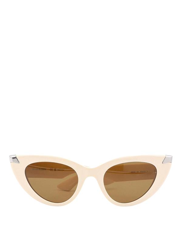 Alexander Mcqueen Lunettes De Soleil - Beig