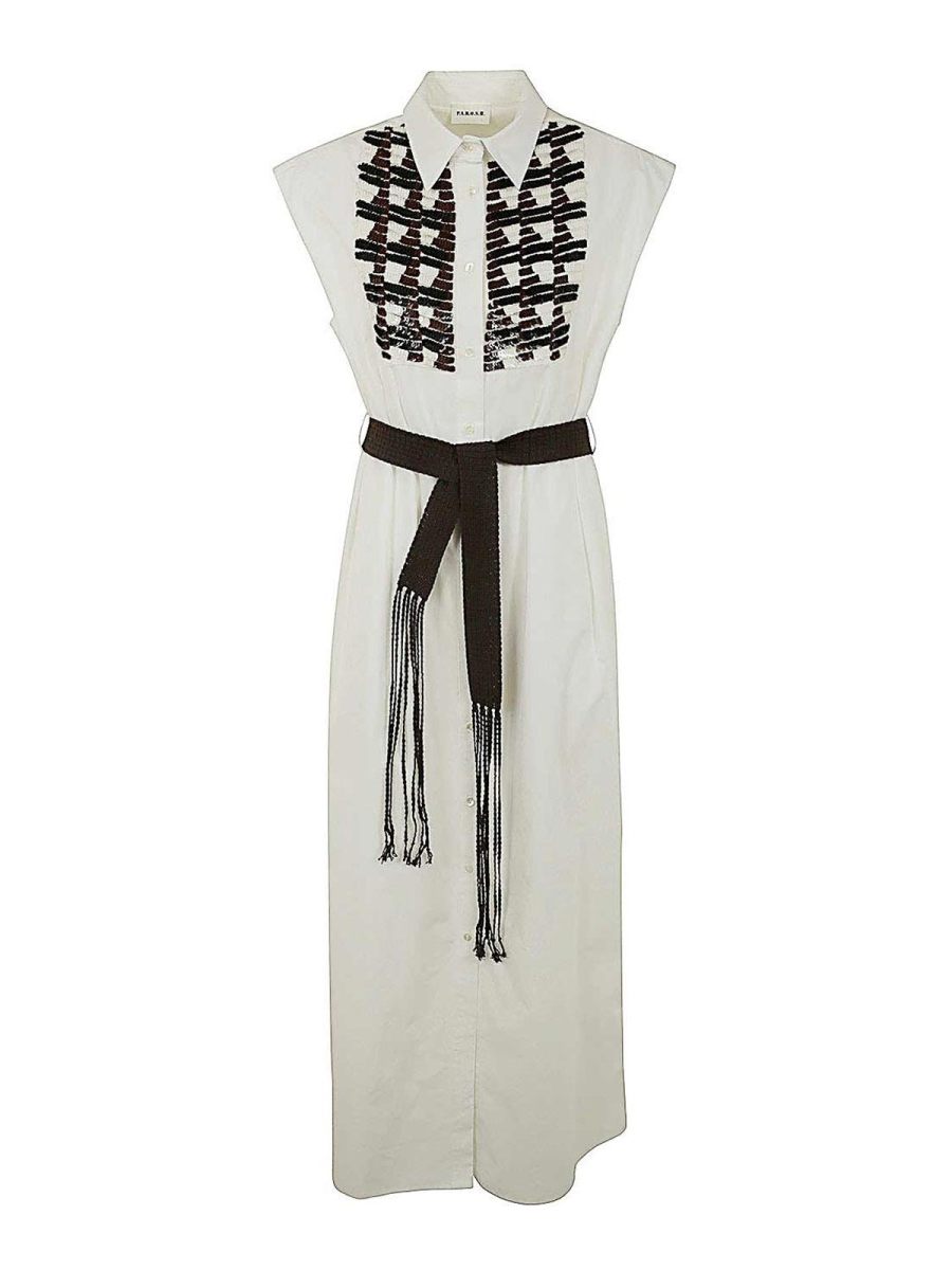 P. A.R. O.S. H. Maxi Robe - Blanc