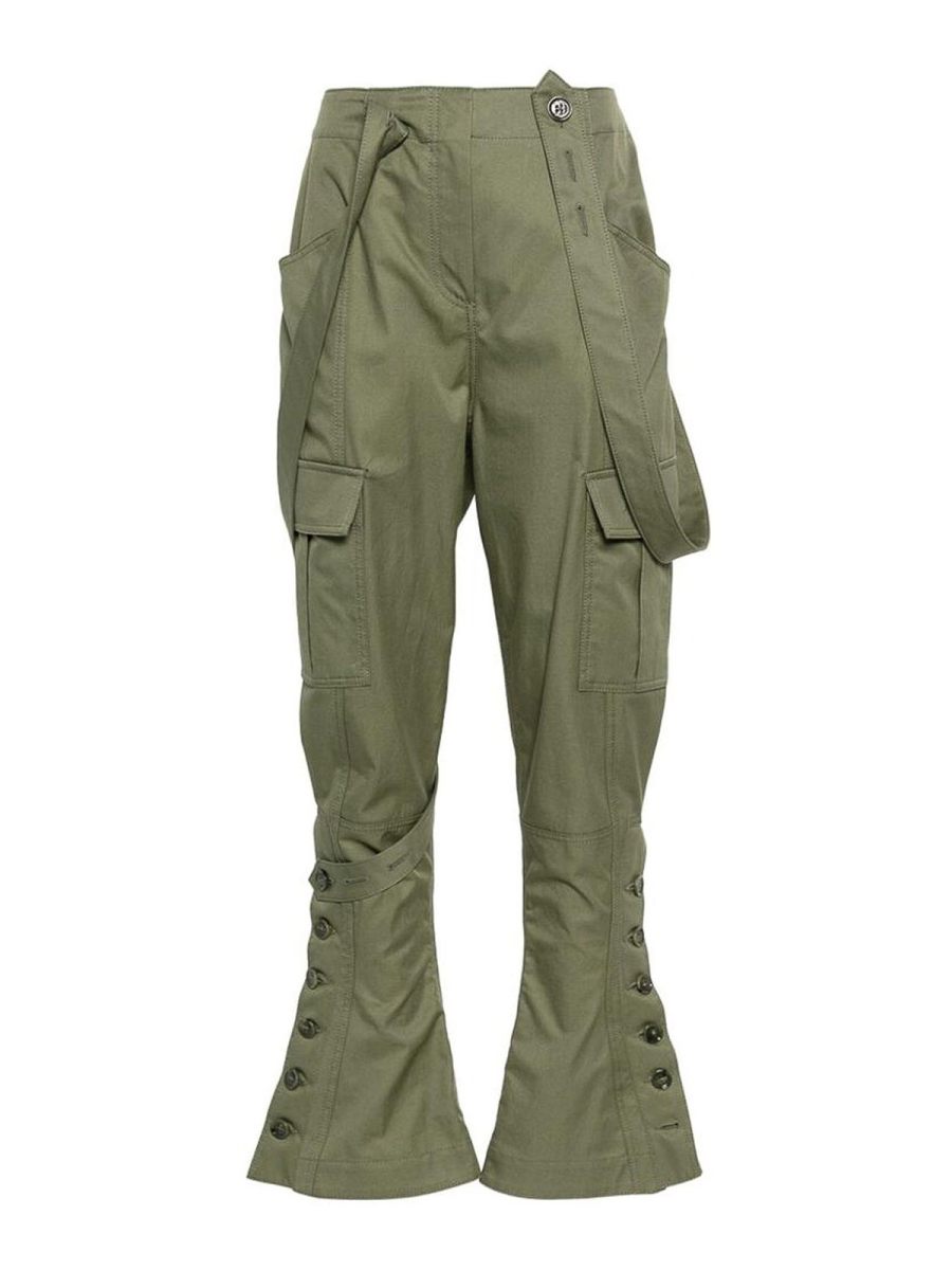 Off-White Jean Évasé - Vert