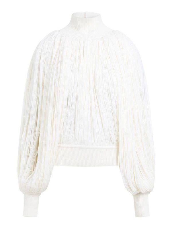 Alaïa Pull Col Rond - Blanc