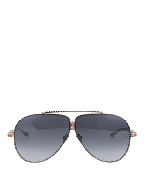 Valentino Garavani Lunettes De Soleil - Or