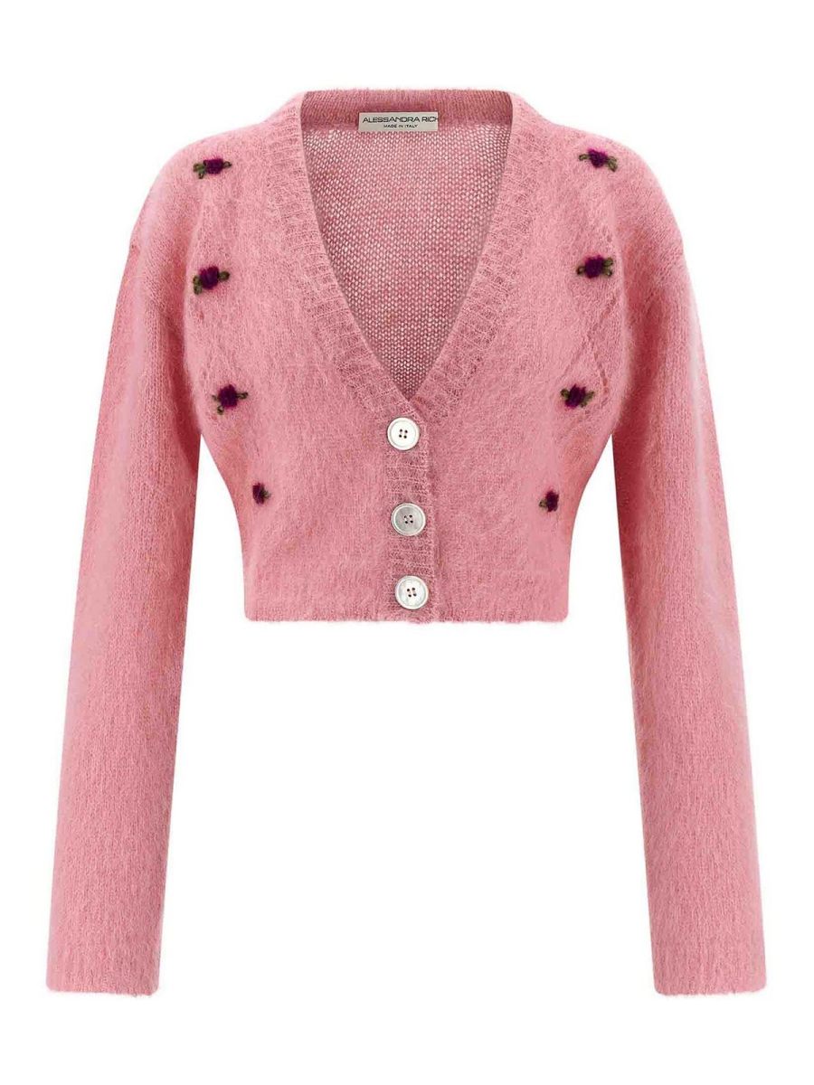 Alessandra Rich Cardigan - Couleur Chair