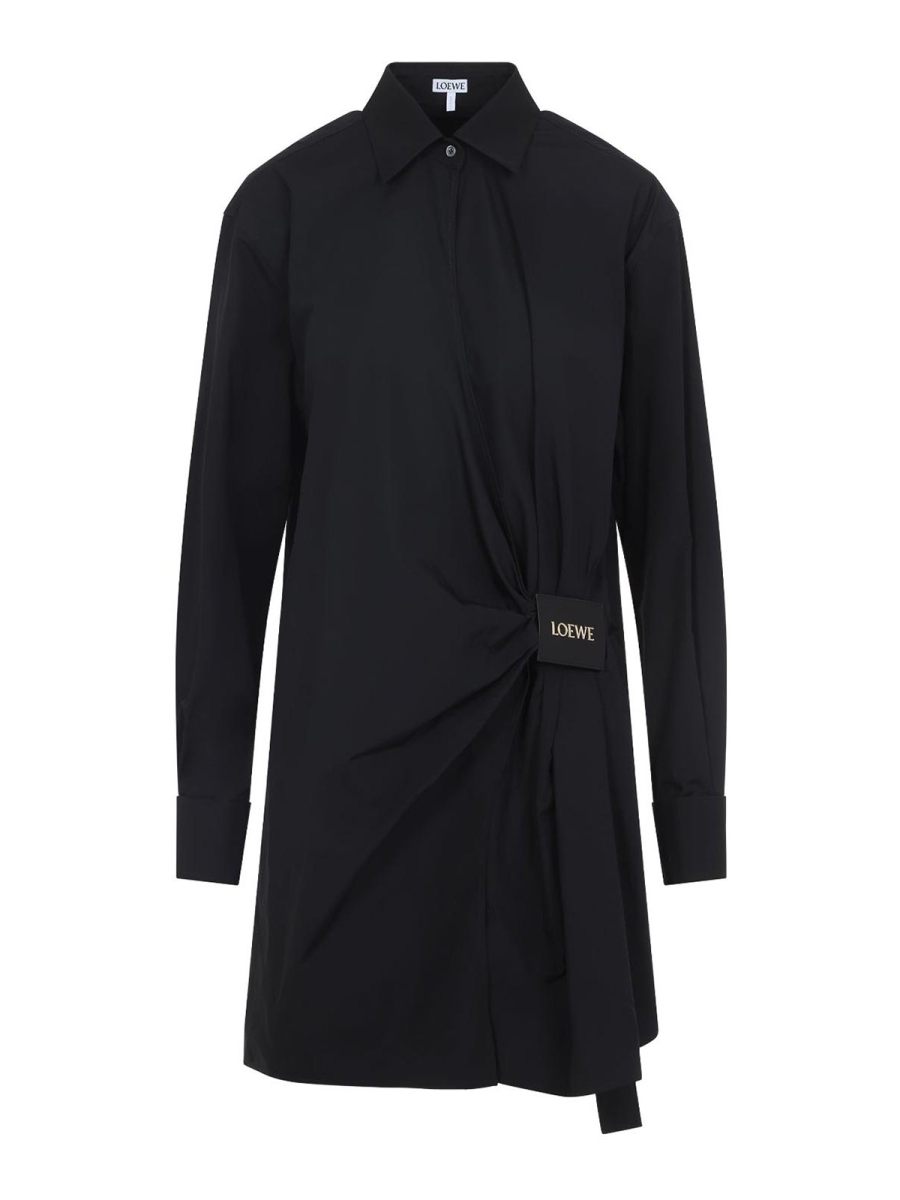 Loewe Robe Au Genou - Noir