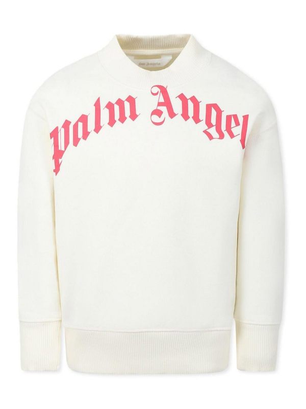 Palm Angels Pull Col Rond - Blanc