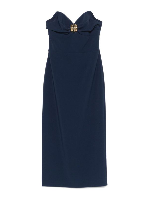 Elisabetta Franchi Robe Au Genou - Bleu