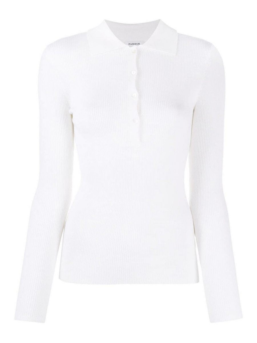 P. A.R. O.S. H. Pull Col Bateau - Blanc