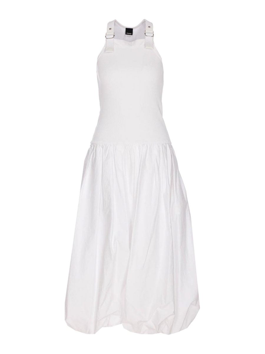 Pinko Robe Au Genou - Blanc
