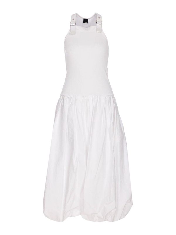Pinko Robe Au Genou - Blanc