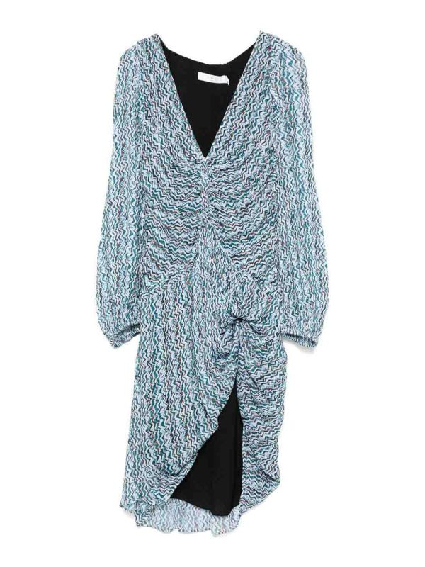 Iro Robe Au Genou - Bleu