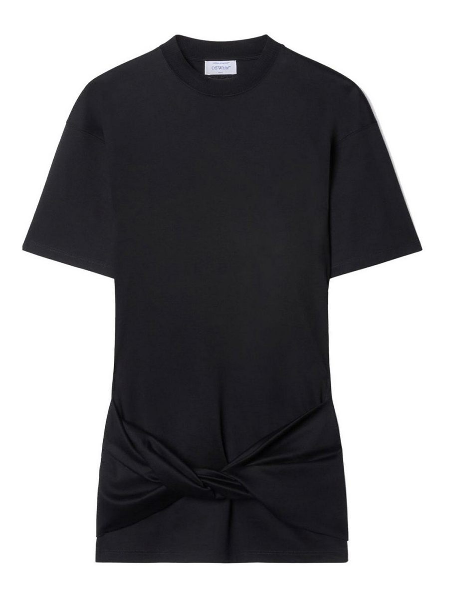 Off-White Robe Au Genou - Noir