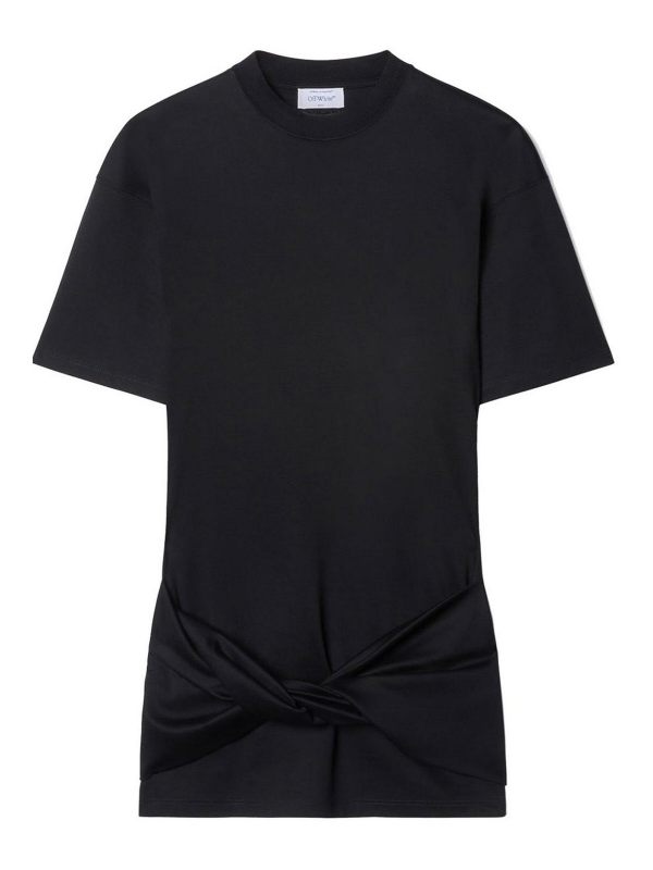 Off-White Robe Au Genou - Noir