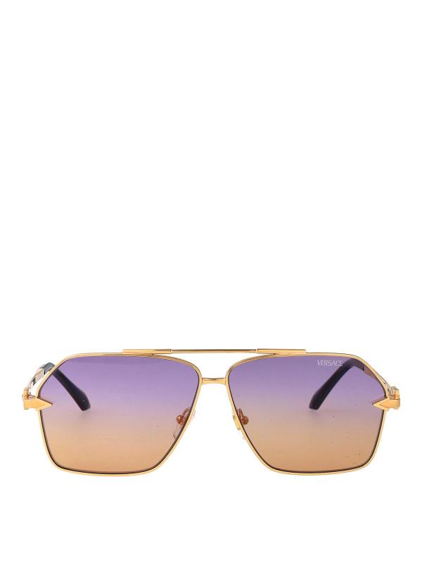 Versace Lunettes De Soleil - Or