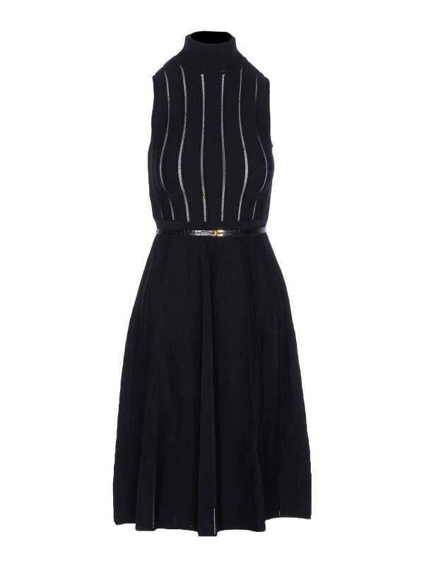 Elisabetta Franchi Robe Au Genou - Noir