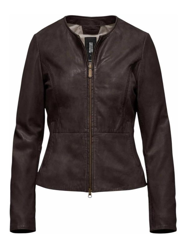 Bomboogie Manteau Au Genou - Marron
