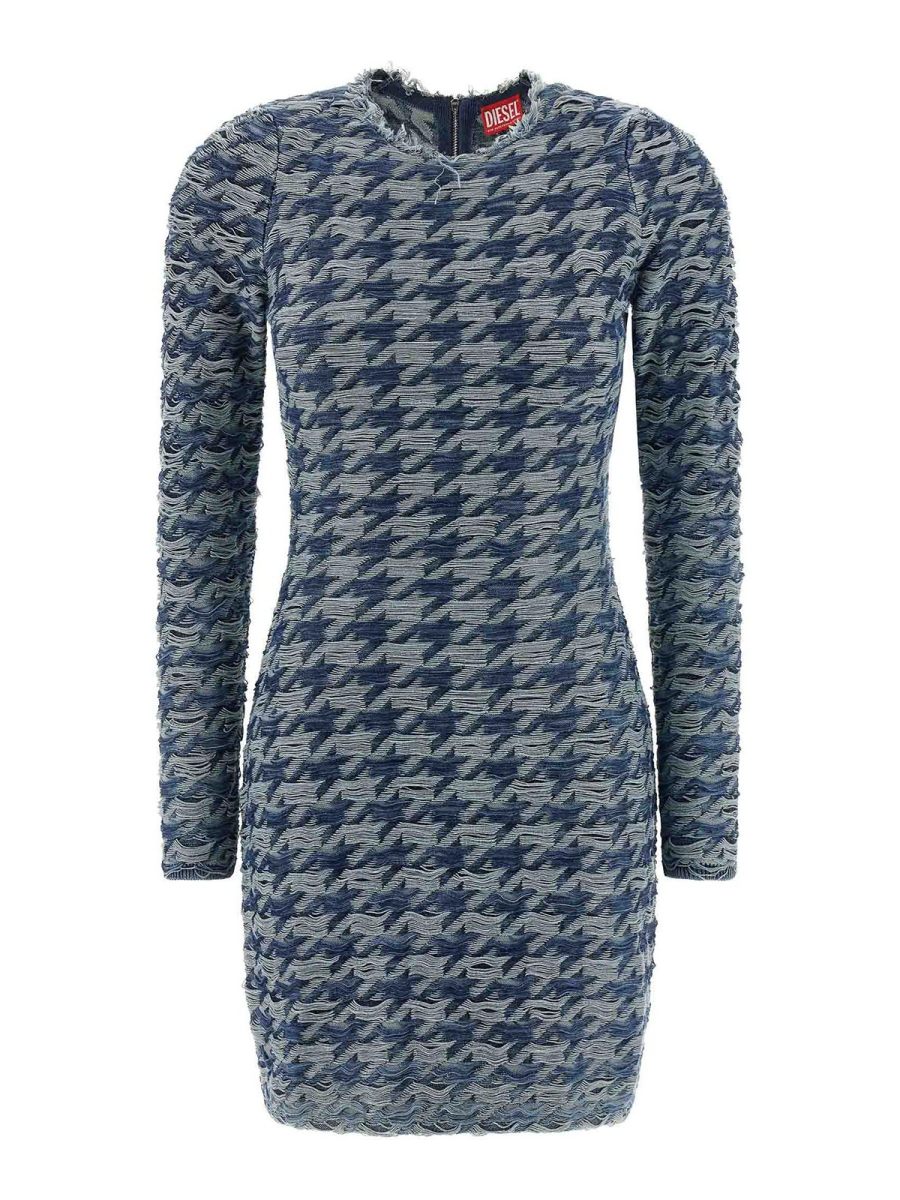 Diesel Robe Au Genou - Bleu