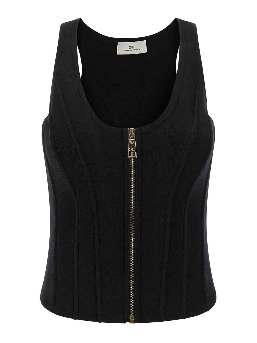 Elisabetta Franchi Top - Noir