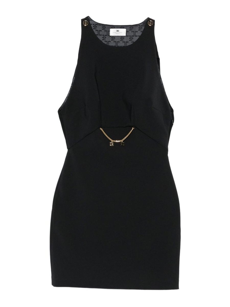 Elisabetta Franchi Maxi Robe - Noir