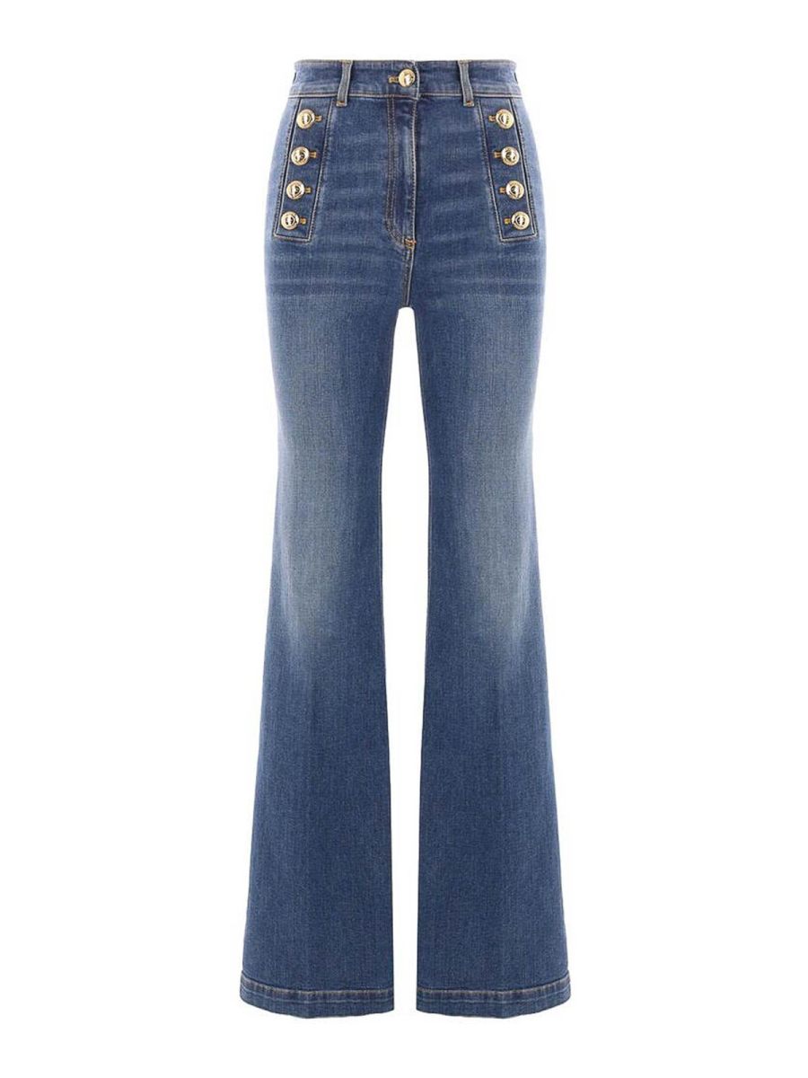 Elisabetta Franchi Jean Bootcut - Bleu