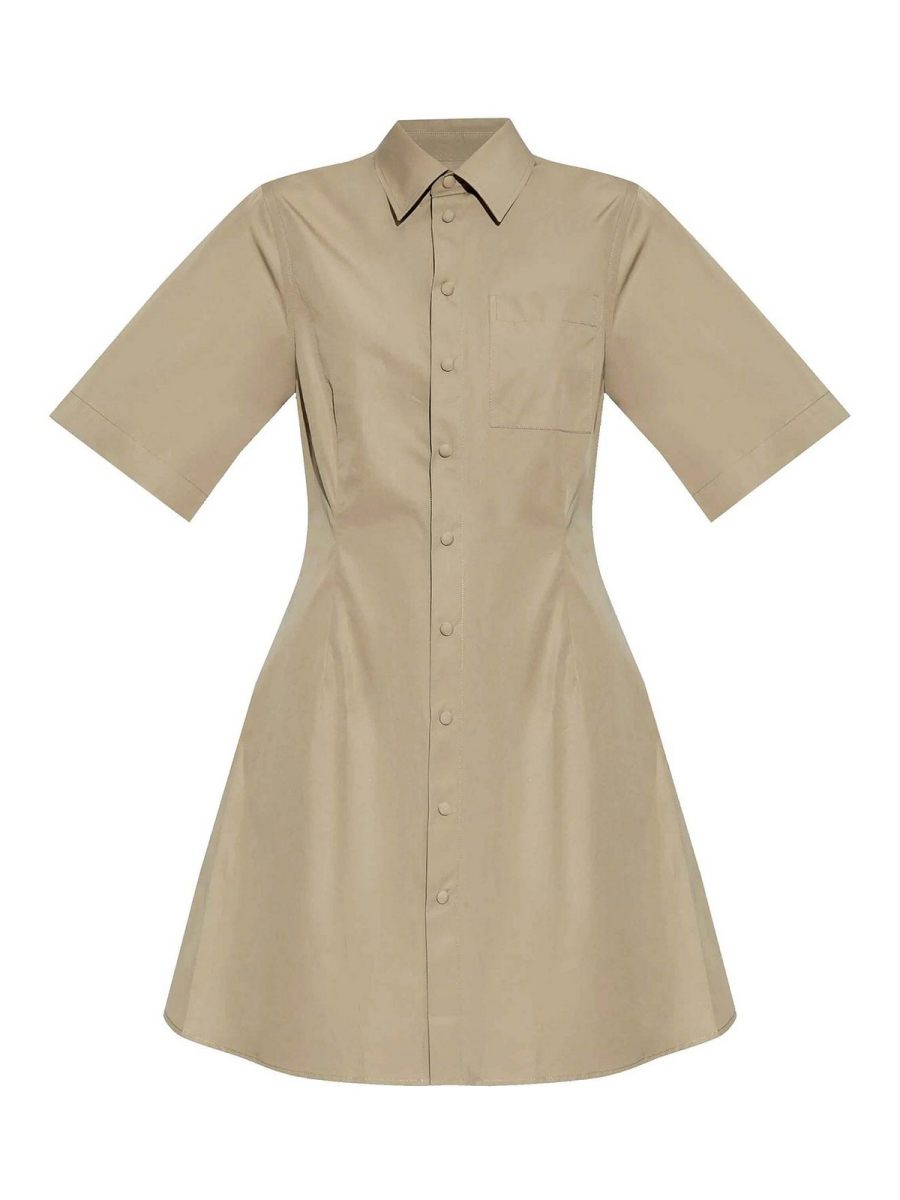 Ami Paris Robe Au Genou - Beige