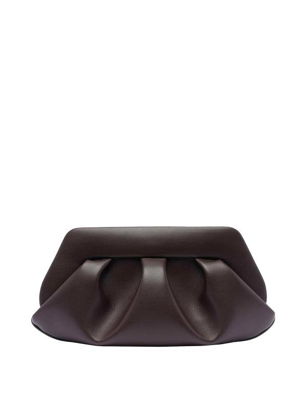 Themoirè Sac Porté Épaule - Marron Foncé