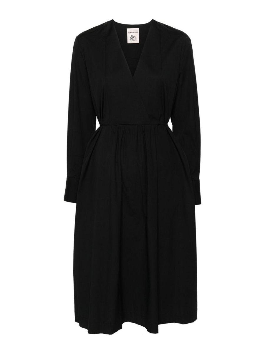 Semicouture Robe Au Genou - Noir