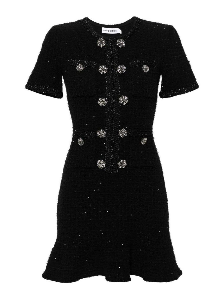 Self Portrait Robe Courte - Noir