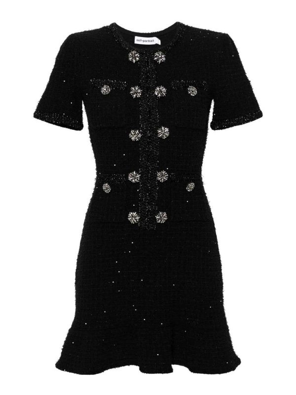 Self Portrait Robe Courte - Noir