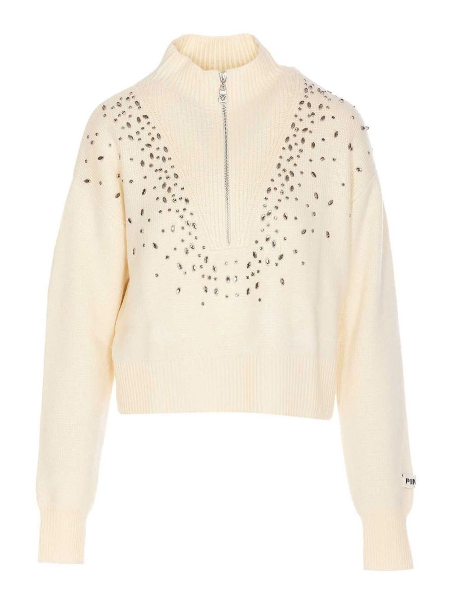 Pinko Pull Col Rond - Blanc
